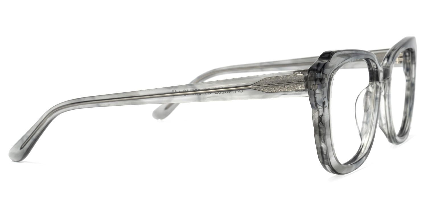 Rectangle Grey Eyeglasses | Vooglam.com 4