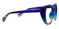 Tiesha - Round Blue Eyeglasses - 4