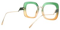 Geena Square Green/Yellow Eyeglasses - 4