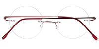 Affordable Cytheria Red Round Glasses | Vooglam Optical Side View