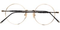 Clara Round Black/gold Eyeglasses
