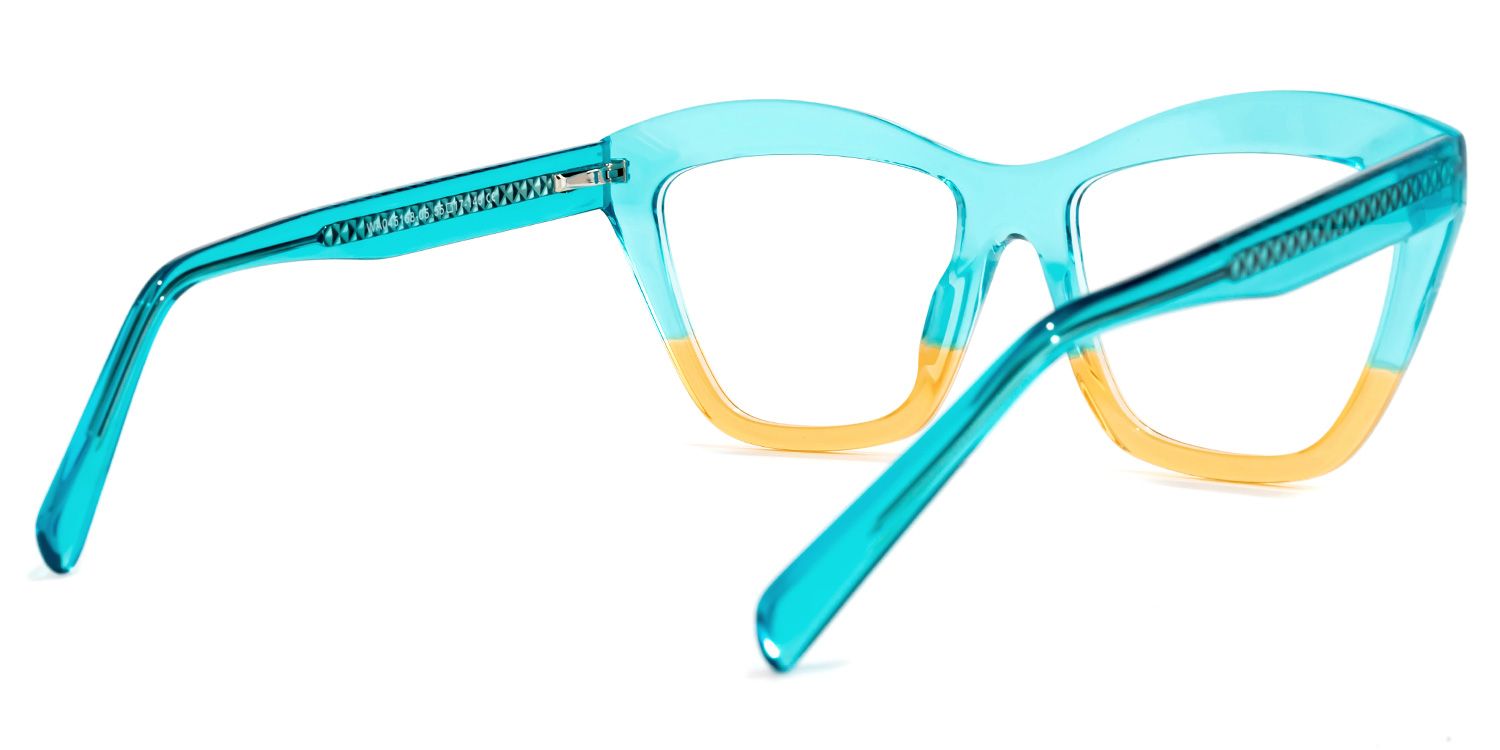 Murdock - Square Blue Eyeglasses | Vooglam Side View