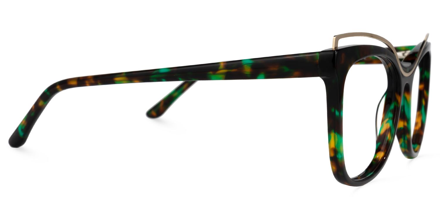 Renata - Square Floral Eyeglasses | Vooglam 4