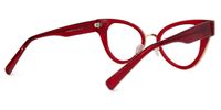 Alicea - Cat Eye Red Eyeglasses | Vooglam Side View