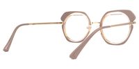 Round Brown Eyeglasses | Vooglam.com Side View