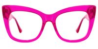 Escobar - Striking Hot Pink Eyeglasses Frames | Vooglam Angle View