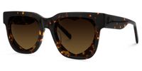 Square Tortoise Sunglasses | Vooglam.com Front View