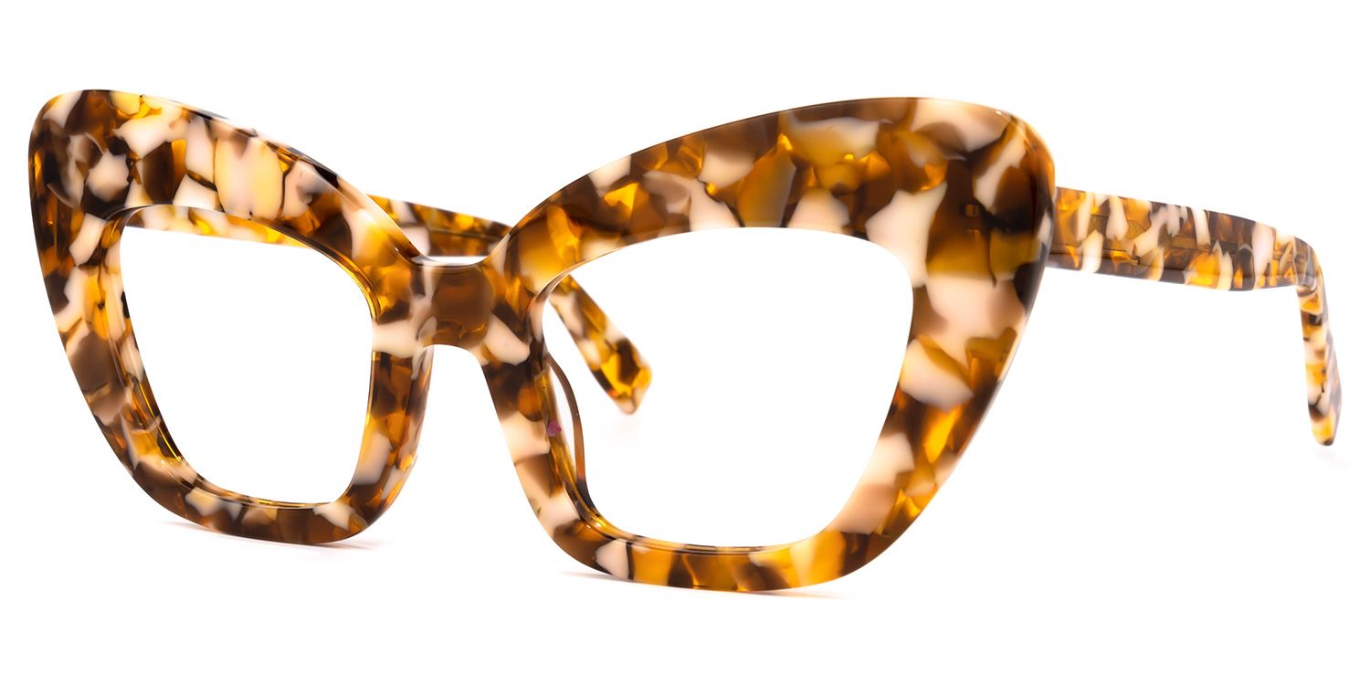 Zuzanna - Cat Eye Brown Eyeglasses | Vooglam Front View