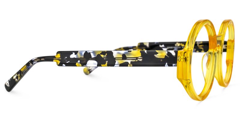 Andisita - Round Yellow Eyeglasses - 4