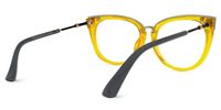 Cat Eye Yellow Eyeglasses | Vooglam.com Side View