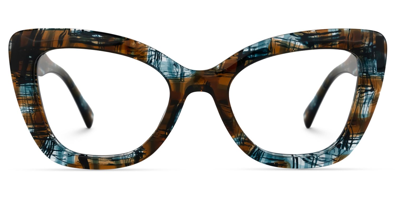 Rectangle Pattern Eyeglasses | Vooglam.com Angle View