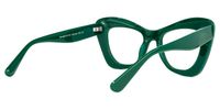 Zavala - Square Green Eyeglasses | Vooglam Side View