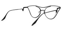 Janis - Aviator Black Eyeglasses | Vooglam Side View