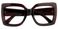 Simple & Decent Square Tawny Eyeglasses Angle View