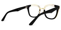 Square Black Eyeglasses | Vooglam.com Side View