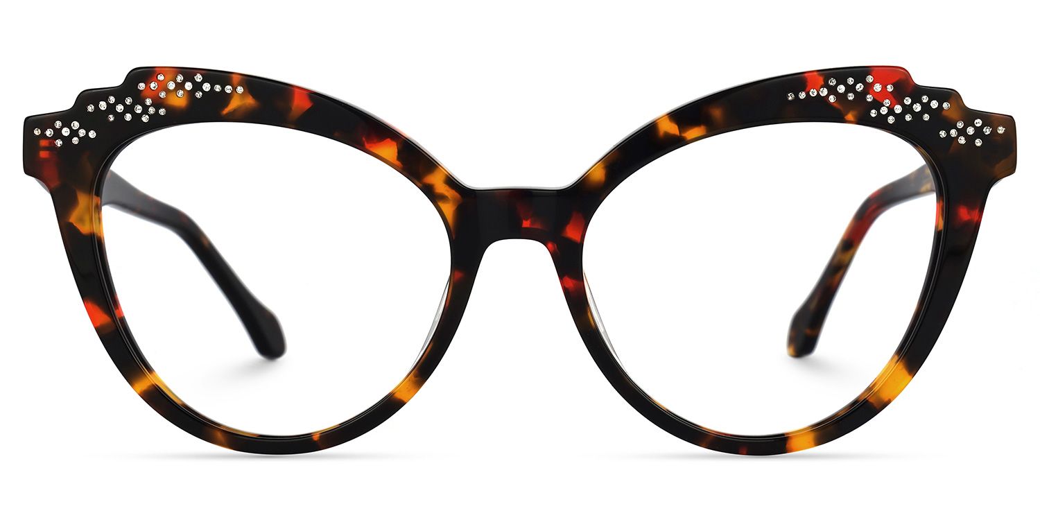 Cat Eye Tortoise Eyeglasses | Vooglam.com Angle View