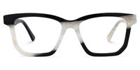 Rectangle Black Eyeglasses | Vooglam.com Angle View