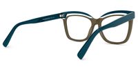 Square Brown Eyeglasses | Vooglam.com Side View