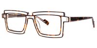 Joselyn - Rectangle Tortoise Eyeglasses | Vooglam Front View