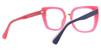 Square Dark/Blue Eyeglasses | Vooglam.com Side View