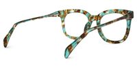Square Green Eyeglasses | Vooglam.com Side View