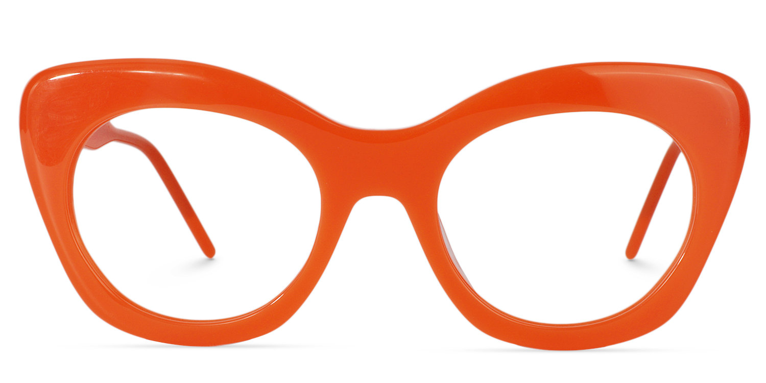 Charming Butterfly Orange Eyeglasses│Vooglam Optical Glasses Angle View