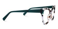Butta - Chic Marble Cat-Eye Frames Emerald Temples | Vooglam 