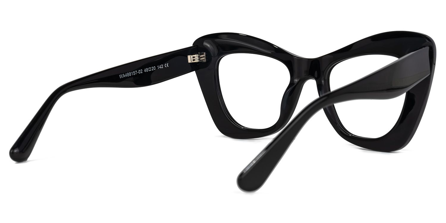 Zavala - Square Black Eyeglasses | Vooglam Side View
