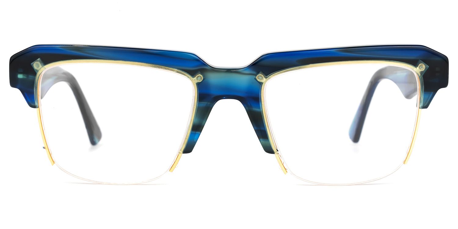 Irizarry - Rectangle Blue Eyeglasses product detail 2