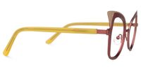 Rainey - Cat Eye Red Eyeglasses | Vooglam 