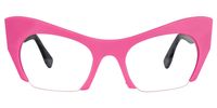 Kyle Cat Eye Pink Eyeglasses | Vooglam Eyeglsses Angle View