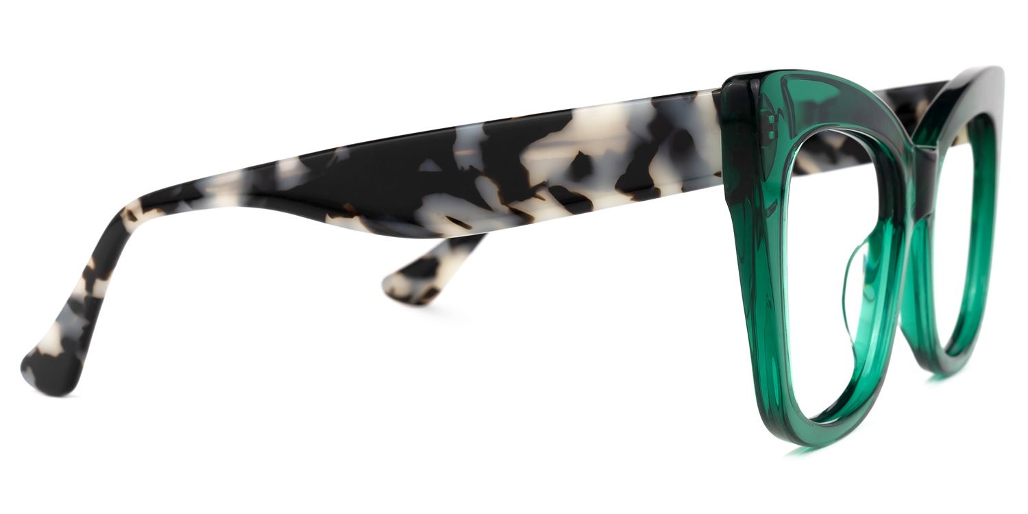 Escobar - Square Green Eyeglasses | Vooglam 4