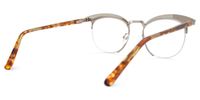 Browline Blue Eyeglasses | Vooglam.com Side View