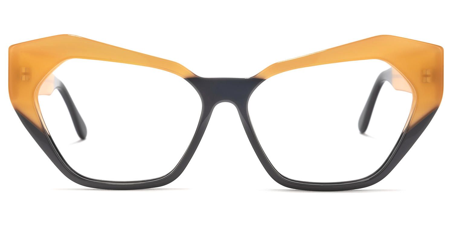 Miriam - Cat Eye Grey Eyeglasses | Vooglam Angle View