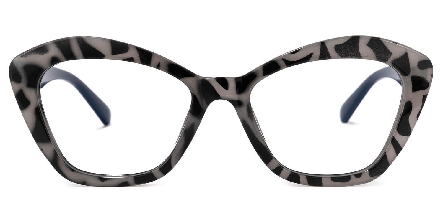 Rectangle Blue Eyeglasses | Vooglam.com Angle View