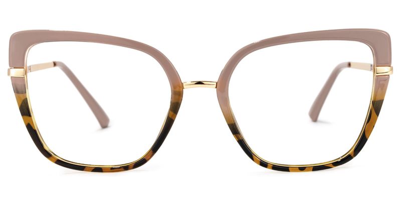 Declan - Rectangle Pink Eyeglasses | Vooglam