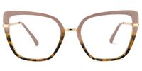 Declan - Rectangle Pink Eyeglasses | Vooglam Angle View