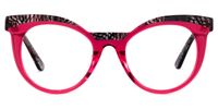 Cat Eye Bright/Pink Eyeglasses | Vooglam.com Angle View