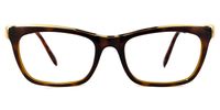 Rectangle Tortoise Eyeglasses | Vooglam.com Angle View