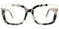 Angelia - Square Light/Tortoise Eyeglasses | Vooglam Angle View