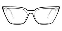 Lyuba - Bold Minimalism Rectangle Black Glasses | Vooglam Angle View