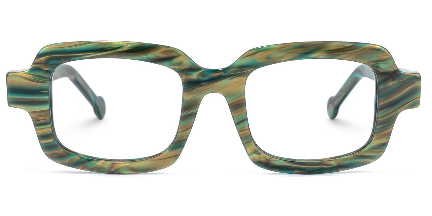 Roxy - Rectangle Green/Yellow Eyeglasses product detail 2