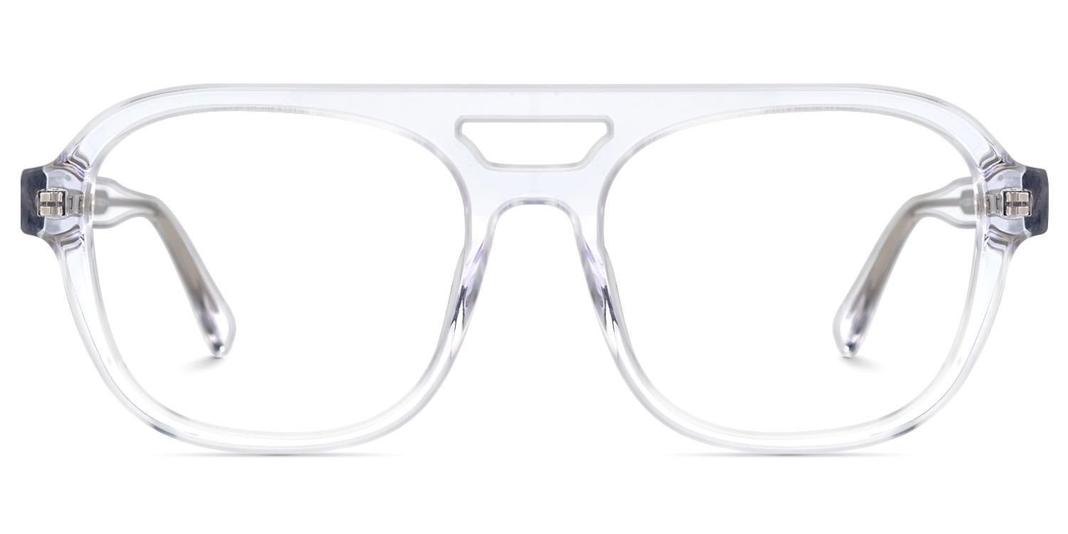 Aviator Crystal Eyeglasses│Vooglam.com Angle View