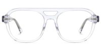 Aviator Crystal Eyeglasses│Vooglam.com Angle View