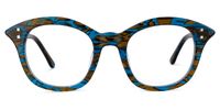 Cat eye Blue Eyeglasses | Vooglam.com Angle View
