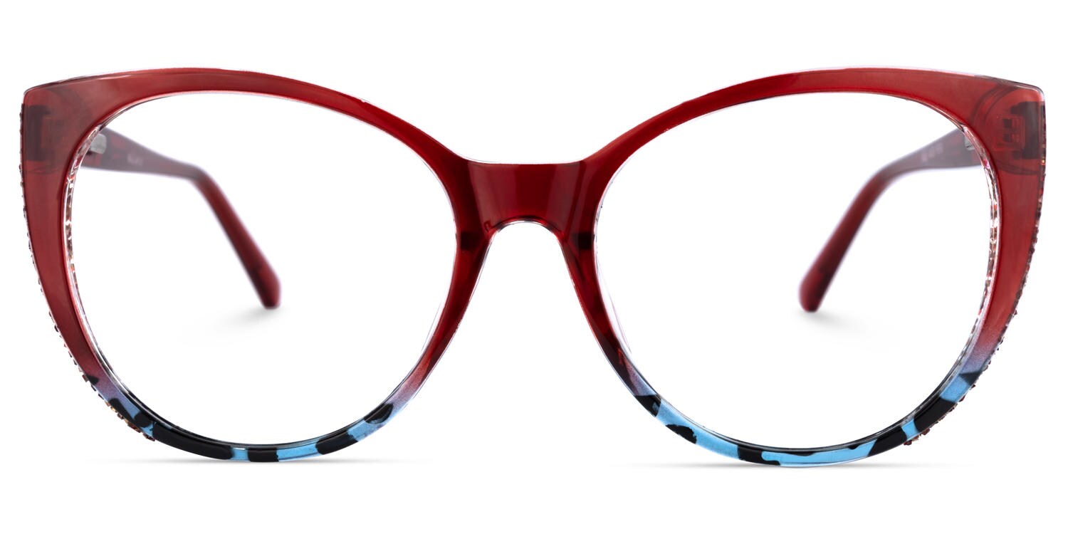 Danae Cat Eye Red Eyeglasses Vooglam