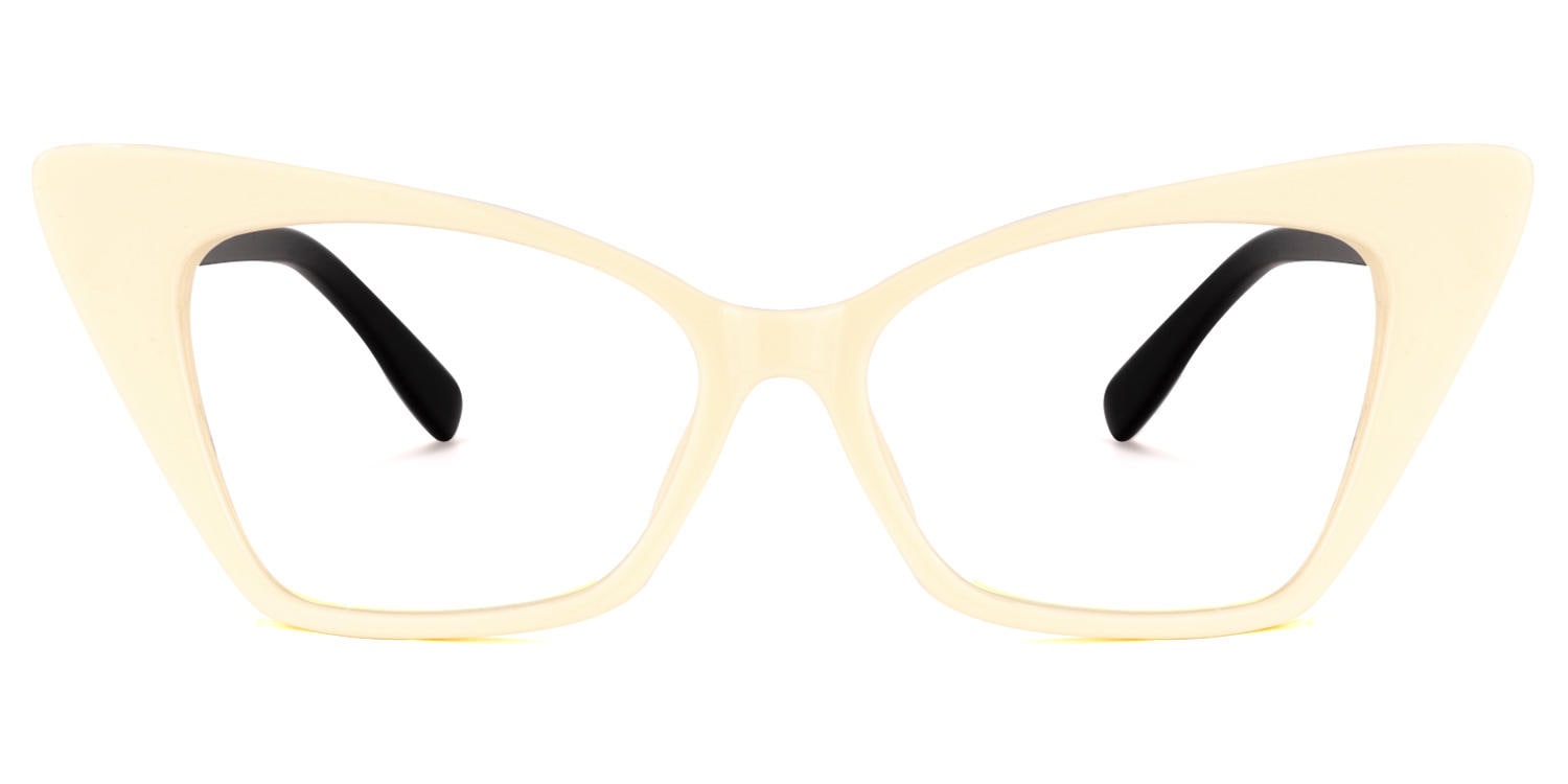 Carolina Cat Eye Beige Eyeglasses Vooglam