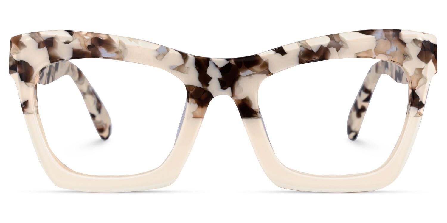 Sienna - Classy Light Tortoise Shell Eyeglasses | Vooglam Angle View