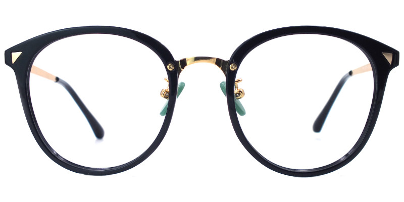 Sophia Loren Black/Gold Wayfarer Eyeglasses - 1