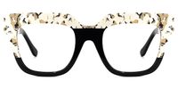 Yolanda - Square Black Eyeglasses | Vooglam Angle View
